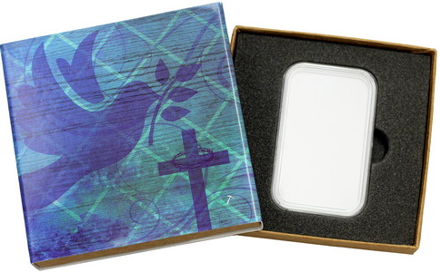 SilverTowne Natural Kraft Paper Gift Box with Religious Box Sleeve & Capsule - Product Packaging [Add $5.00]